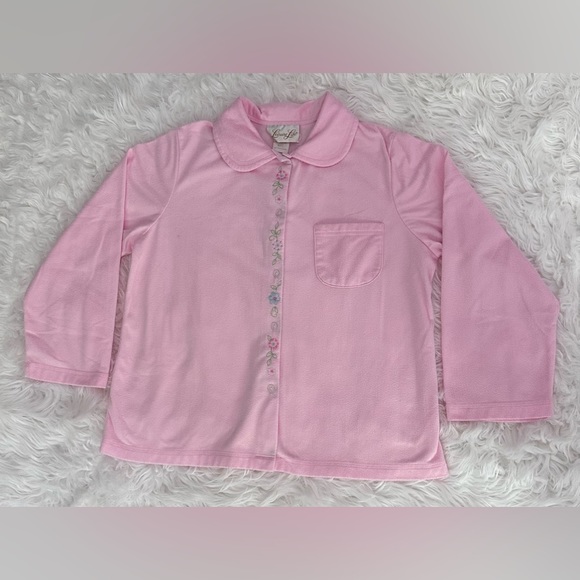 Leisure Life vintage pink lounge set 100% polyester Sz L - Picture 2 of 10